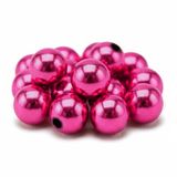 Glorex Hobby Glans deco kralen - Acryl - Roze - 240 stuks - 10 mm