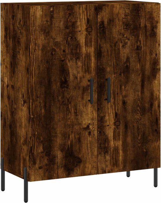 vidaXL Dressoir 69,5x34x90 cm bewerkt hout gerookt eikenkleurig