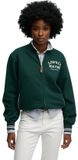 Superdry Country Club Jersey Bomber Dames Hoodies Dark Pine Green