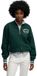 Superdry Country Club Jersey Bomber Dames Hoodies Dark Pine Green