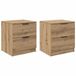 vidaXL Nachtkastje - Set van 2 - Artisan Eiken - 45 x 39 x 50cm