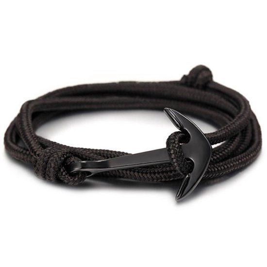 LGT JWLS Lookinggoodtoday Anker armband zwart polyester koord