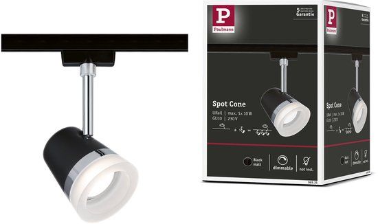 Paulmann Cone Spot GU10 10W Zwart, Chroom