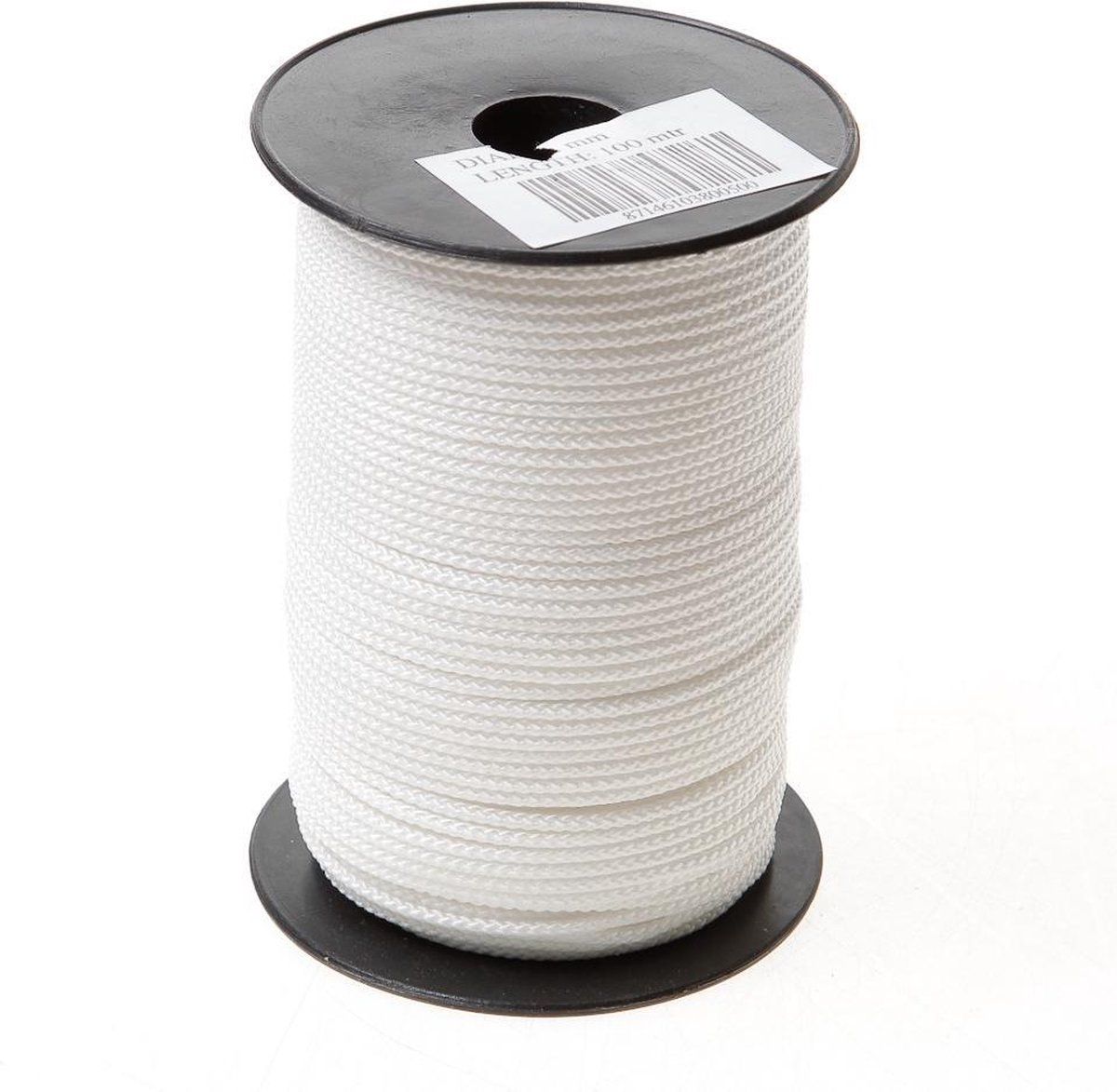 Terpo Nylonkoord gevlochten wit 2mm - 8714603800425