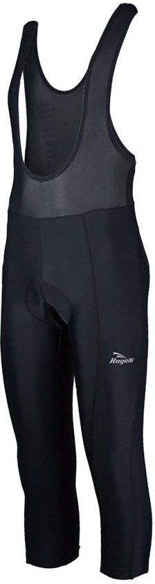 Rogelli Basic de Luxe Bibbed Fietsbroek - Maat XXXL - Bretels - Heren - Zwart