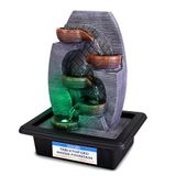 SereneLife 4-Tier Desktop Electric Water Fountain Decor w/LED
