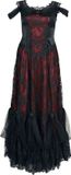 Sinister Gothic Gothic Dress Dames Maxi-jurk - zwart/rood - XL