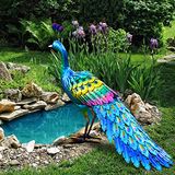 chisheen Pauw Standbeeld Tuin Decor Metalen Pauw Yard Art Gazon Decoratie Outdoor Sculptuur