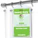 Clean Healthy Living Heavy Duty PEVA Douche Liner/Gordijn: Geurloos & Anti Schimmel (met Magneten & Zuignappen). Het is 70 x 71 inch lang en zwaar gewicht - Witte Kleur