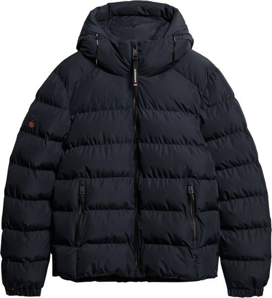Superdry HOODED SPORTS PUFFER JACKET Heren Jas - Navy - XL