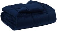vidaXL Winterdekbed 135 x 200 cm Microvezel Donkerblauw