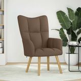 vidaXL Relaxfauteuil stof bruin