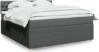Maison Exclusive - Sommier à lattes de lit avec matelas Gris foncé 180x200cm Tissu