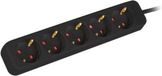 Lanberg Power Strip - 5 Sockets Schuko 3 m Black