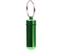 New Age Devi Goodies and Living Groothandel Medicijn koker - Pillen koker - Sleutelhanger - Aluminium - Groen