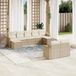 Maison Exclusive - Ensemble de meubles de jardin 9 pièces avec canapé et coussins, beige, en polyrotin
