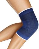 Lifemed elastische sportbandage blauwe kniebrace (Maat M)