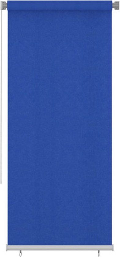 vidaXL Rolgordijn voor buiten 100x230 cm HDPE blauw