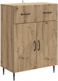 vidaXL Dressoir Artisanaal eiken 66 x 34,5 x 89,5 cm Bewerkt hout