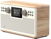 Pure Classic H6 - De charmante digitale stereo-radio, Katoenwit/Eiken
