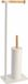 Tendance Toiletborstel met toiletrolhouder - vrijstaand - wit - metaal - 67 cm