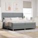 Maison Exclusive - Lit boxspring avec tête de lit, gris clair, 200 x 200 cm, rembourré