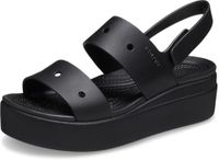 Crocs Brooklyn 4U dames platte sandalen zwart sleehak kunststof lente/zomer 2025