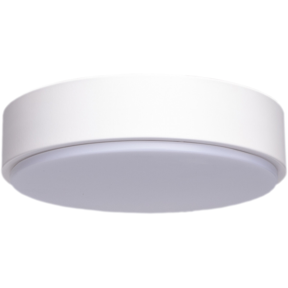 BES LED LED Plafondlamp - Aigi - Opbouw Rond 12W - Warm Wit 3000K - Mat Wit Aluminium