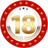 Bellatio Decorations Bierviltjes 18 - 25 stuks - rood/goud - luxe - verjaardag/jubilea - feestartikelen