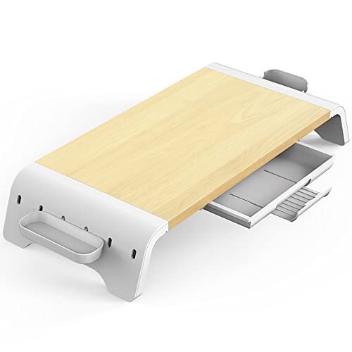 Fenge Monitor Stand Hout PC Laptop Computer Screen Stand met lade