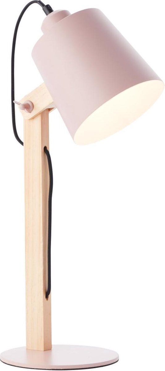 Brilliant lamp Draaibare tafellamp mat roze | 1x A60, E27, 30W, geschikt voor normale lampen (niet inbegrepen) | Schaal A ++ tot E | Met snoerschakelaar