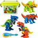 Lean toys Dinosaurusbouwblokken Schroevenset met schroevendraaier 4-in-1 Meerkleurig Polyester
