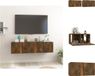 vidaXL Ensemble de meubles TV, 2 pièces, chêne fumé, bois