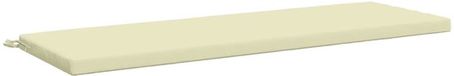 vidaXL Coussin de banc SOEST 100% Polyester Crème 140 x 50 x 5 cm