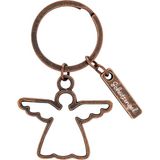GRUSS & CO Sleutelhanger voor jou, figuurlijke hanger met sleutelring, zinklegering, lengte 6,7 cm, in geschenkdoos, geluksbrenger, Kerstmis, oudejaarsavond, 74372, Meerkleurig, Eén maat, Motief "Für