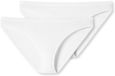 SCHIESSER 95/5 slip (2-pack) - dames mini biologisch katoen wit