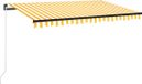 vidaXL Parasol manuel avec éclairage LED solaire 4,5 x 3 m Jaune