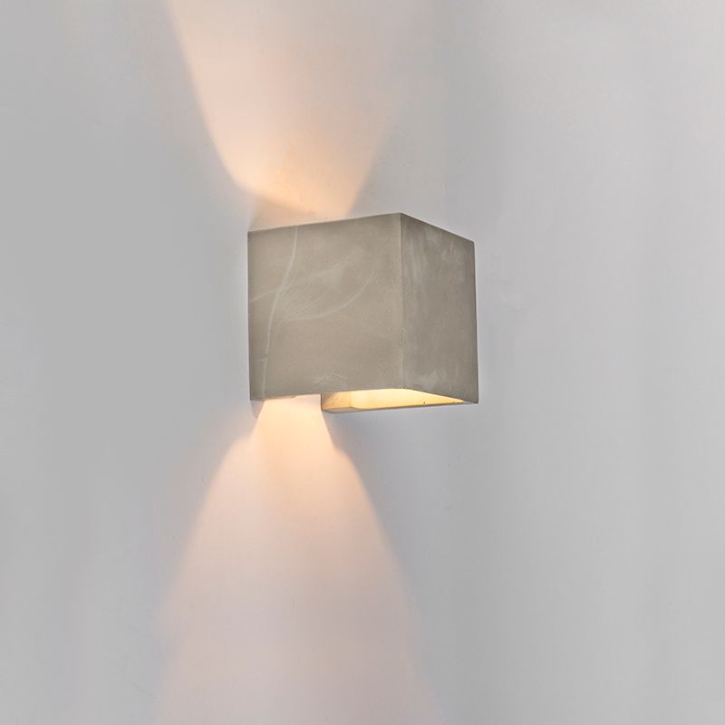 QAZQA Alban Wandlamp 1 lichts D 140 mm Grijs