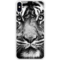 Apple iPhone X Tigre blanc et noir Verstevigd hoesje met sublimatie bedrukking