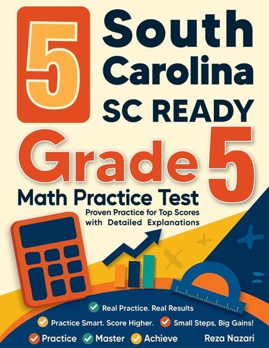 5 Effortless Math Education 5 South Carolina SC READY Grade 5 Math Practice Tests