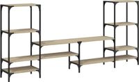 vidaXL - Tv-meubel - 206,5x28,5x95 - cm - bewerkt - hout - sonoma - eikenkleurig