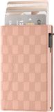 Prowallet Slim - Panel Zalm - Pasjeshouder voor 8 pasjes en briefgeld - Uitschuifbaar - RFID Creditcardhouder - Kaarthouder Portemonnee, Premium Pashouder voor Mannen & Vrouwen - Aluminium, Kunstleer - Incl. Luxe Cadeaubox