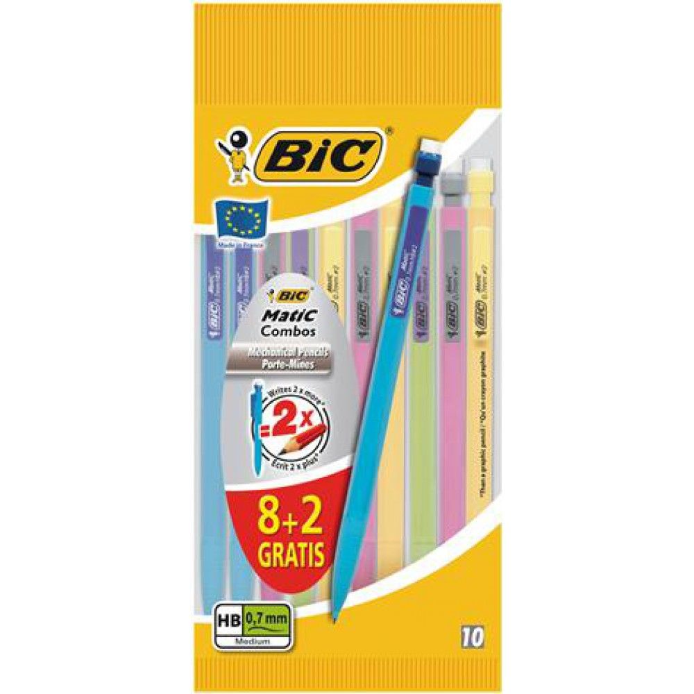 BIC Matic Combos - Multi Color - 0.7mm - 10 Pack