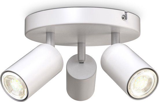 B.K.Licht - White Ceiling Spotlight - 3-Light - Adjustable - GU10 - 19cm