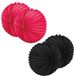 Boland Lampionnen van papier - rond - set van 20x stuks - Dia 22 cm - Versiering - mix van zwart en roze