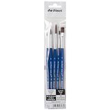 Da Vinci Penseelset met 5 Forte Basic rond en plat, blauw