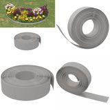 vidaXL Tuinrand 10 m 15 cm polyetheen grijs