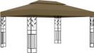 vidaXL Prieel met dubbel dak 180 g/m² 3x4 m taupe