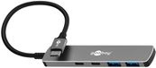 Goobay USB hub (USB-C) | 2x USB-A + 2x USB-C | USB3.0 5 Gbps | aluminium | 0,10 meter