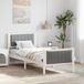Maison Exclusive - Cadre de lit, blanc et gris clair, 75 x 190 cm, pin massif